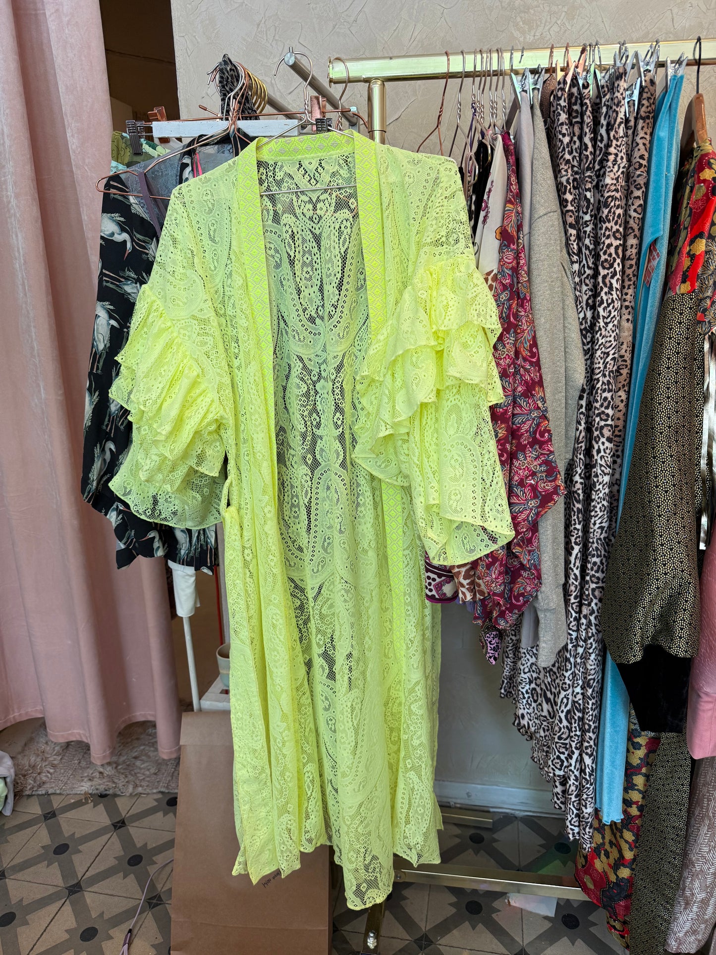 Ruffle/ NEON yellow lace/ PRE ORDER