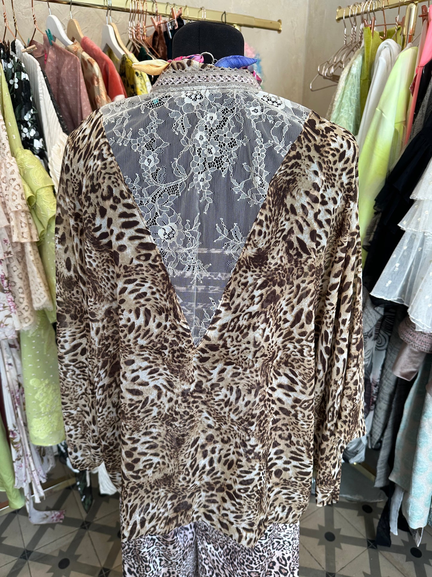 Short Kimono/ Leopard