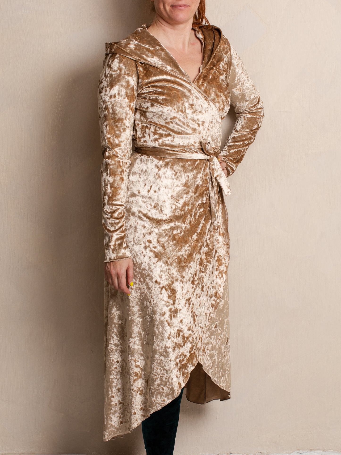 Velvet Wrap Dress Gia / Custom Order