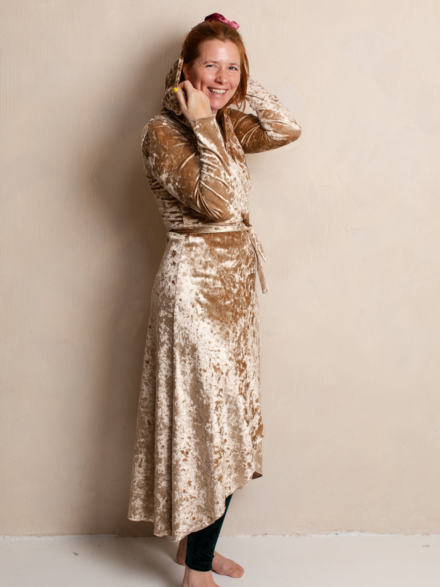Velvet Wrap Dress Gia / Custom Order
