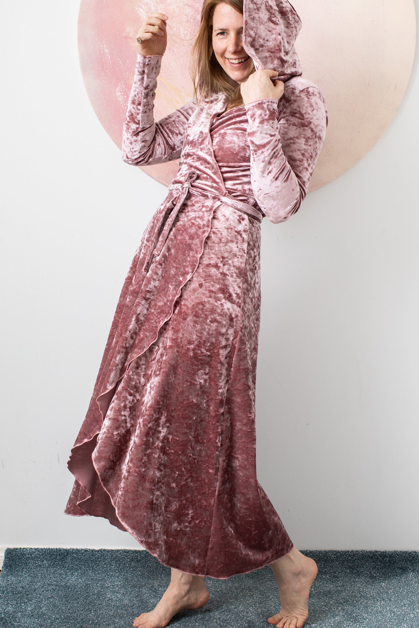 Velvet Wrap Dress Gia / Custom Order