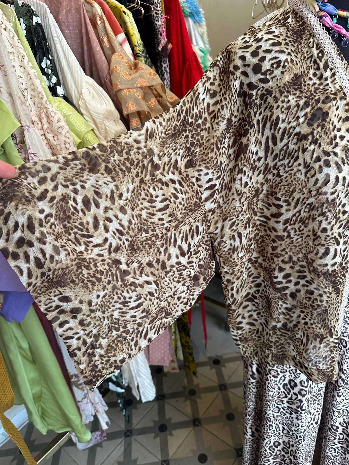 Short Kimono/ Leopard