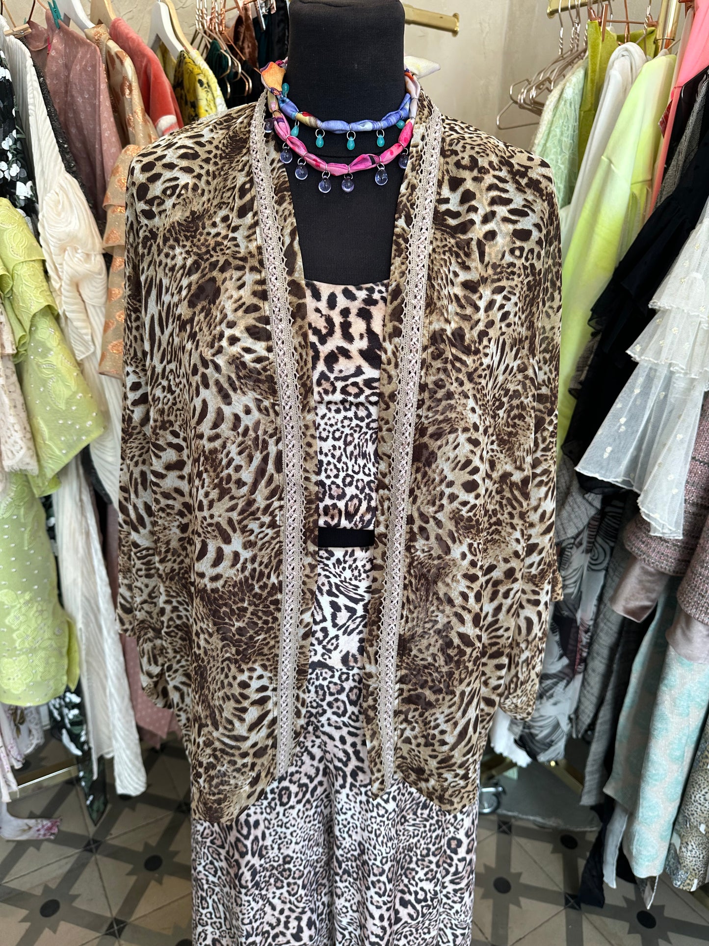 Short Kimono/ Leopard