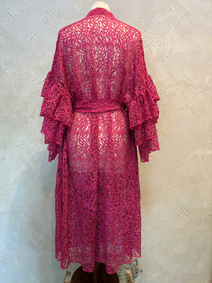 Ruffle Raspberry Lace& Sequin