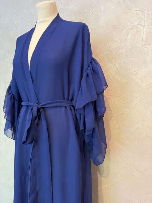 RUFFLE/ Sapphire silk velvet
