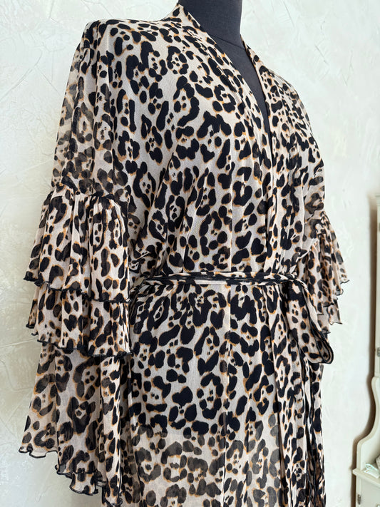 Ruffle/ Leopard mesh / SALE!