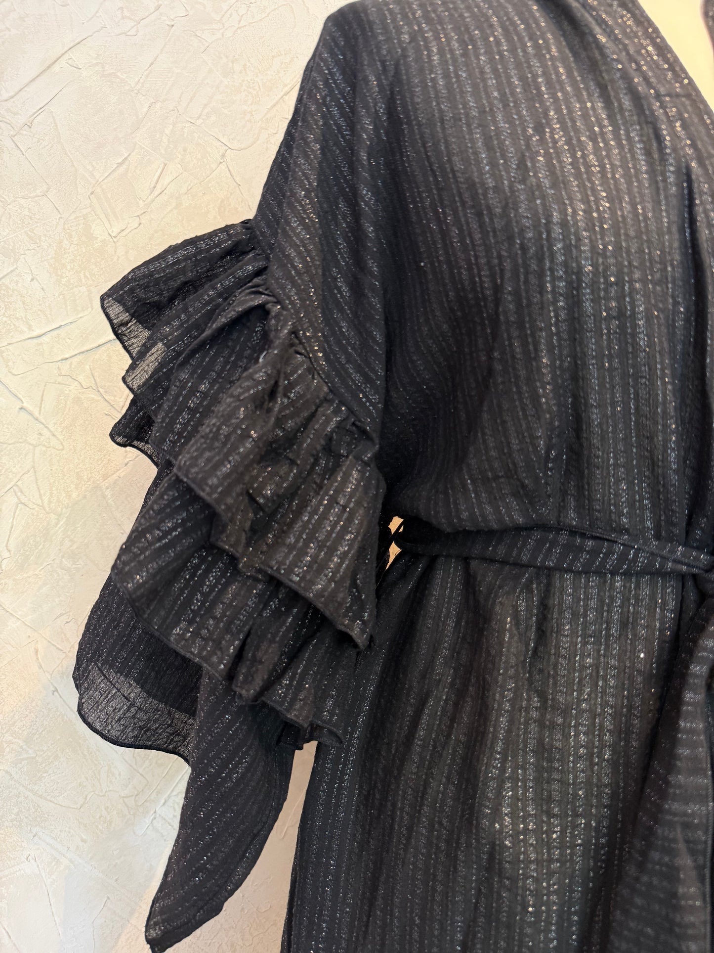Ruffle Black Stripes/ Cotton