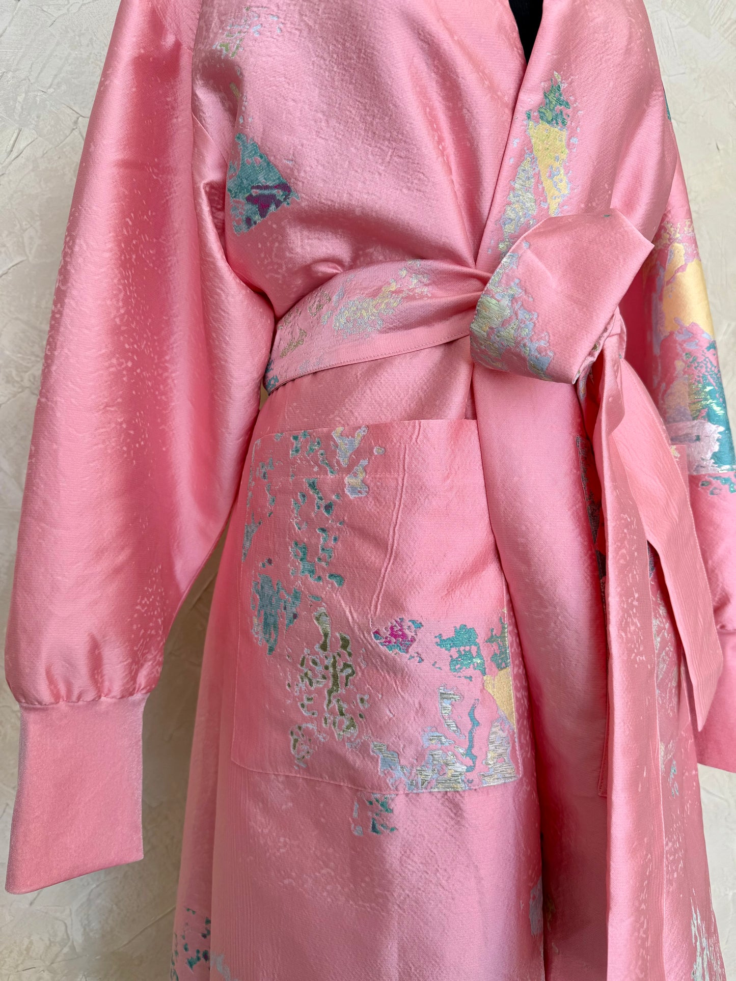 Jacket/ Pink Silk Jaquard