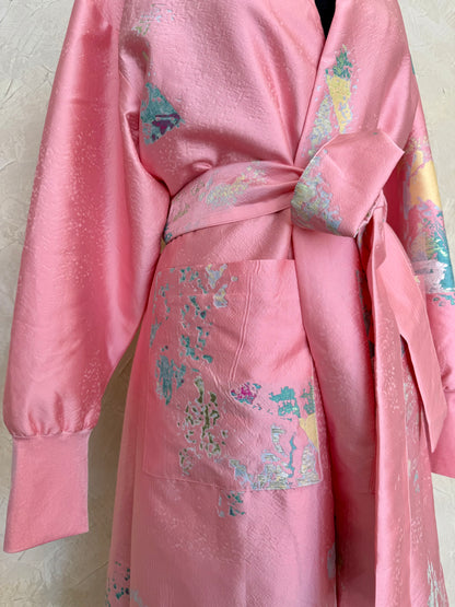 Jacket/ Pink Silk Jaquard