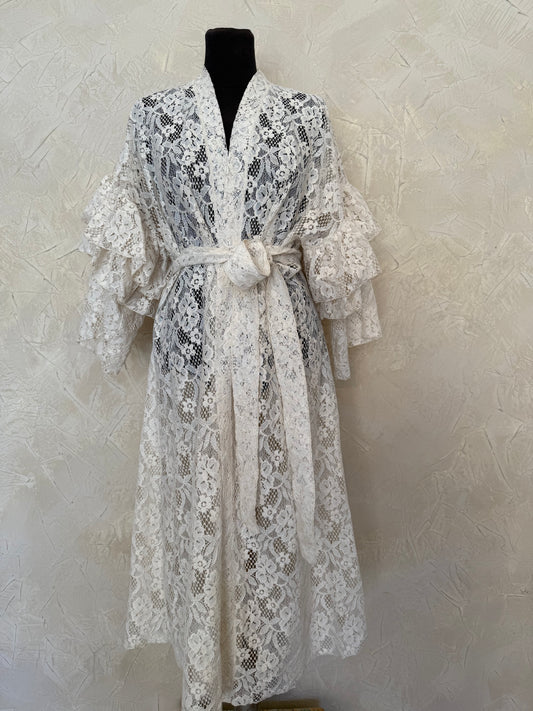 Ruffle/ Natural Cotton Lace