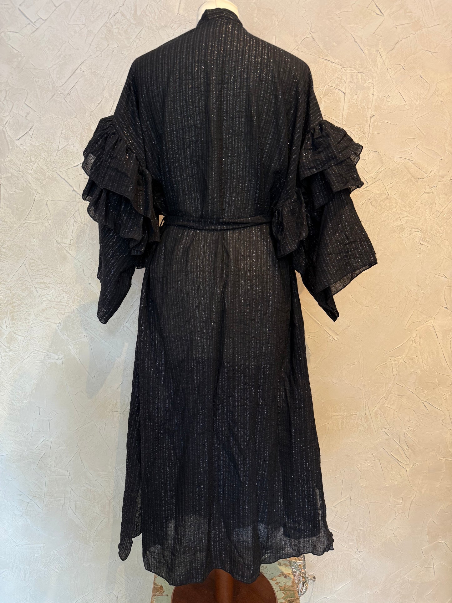 Ruffle Black Stripes/ Cotton