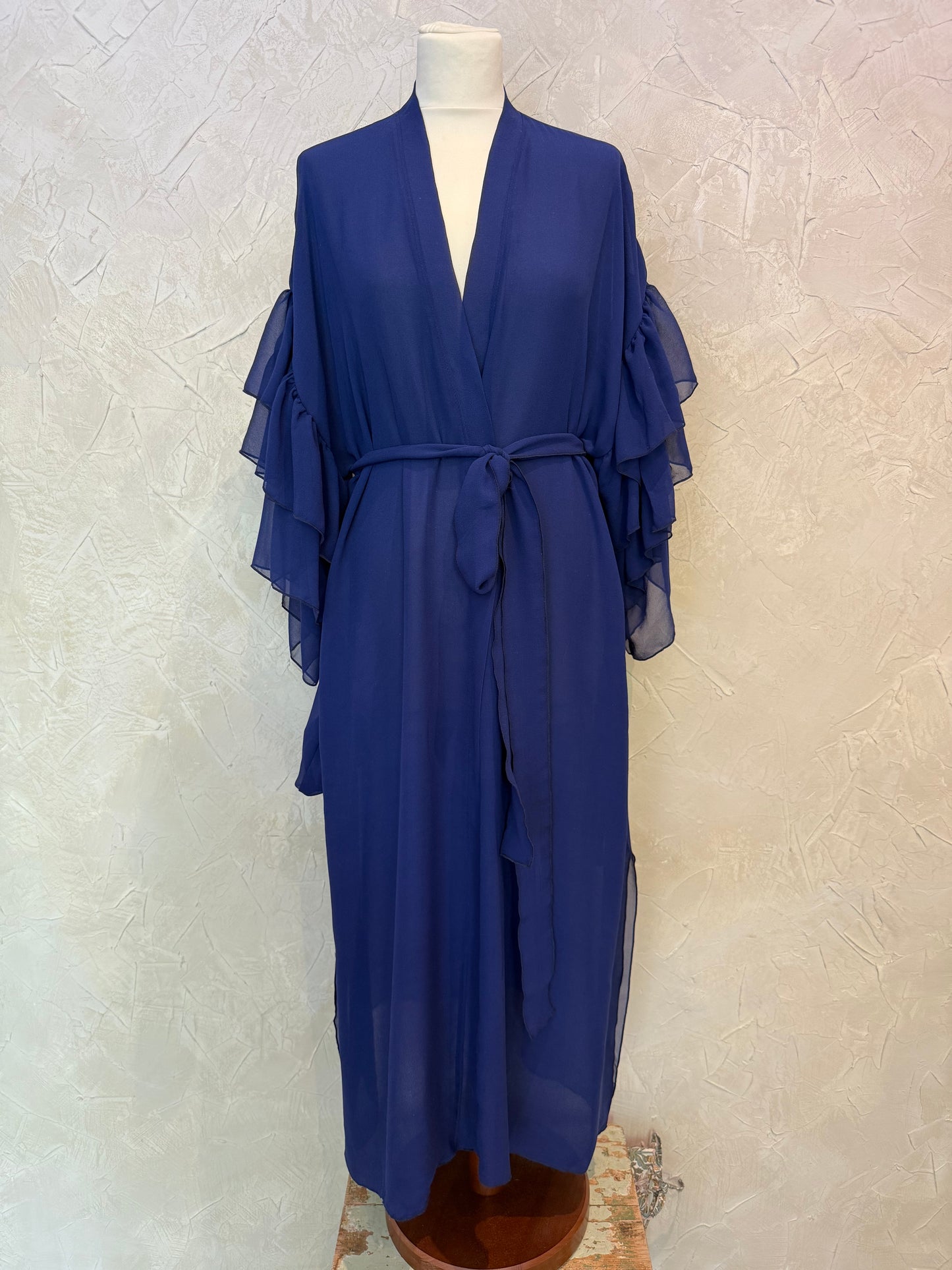 RUFFLE/ Sapphire silk velvet